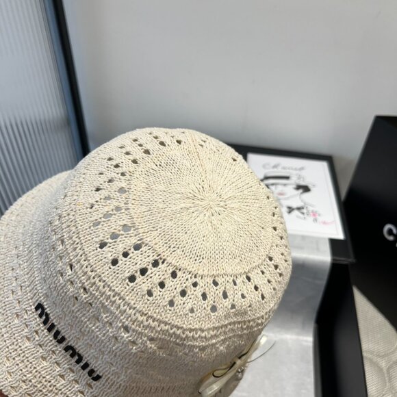 Miu Miu hat straw hat bucket hat baseball cap knitted hat main image 6
